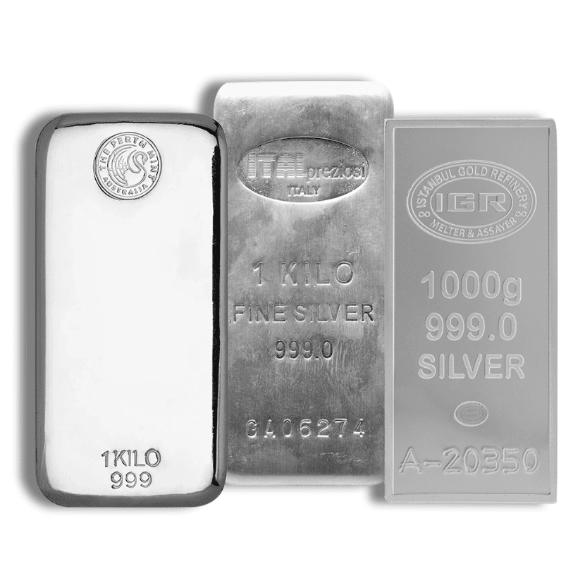 1 Kilo Varied Mint Silver Bar